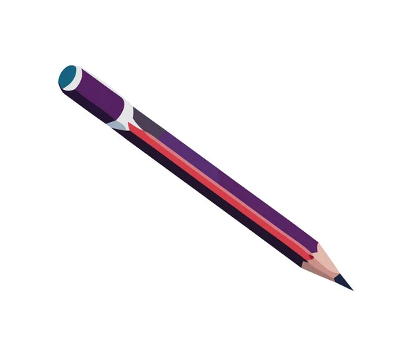 Bleistift Auf Weißem Hintergrund Kreative Design Ikone Isoliert — Stockvektor