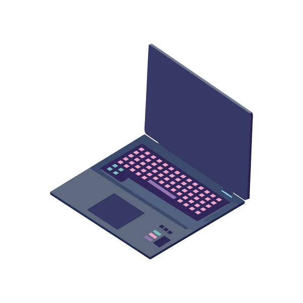 Laptop Ícone Tecnologia Computador Isolado — Vetor de Stock