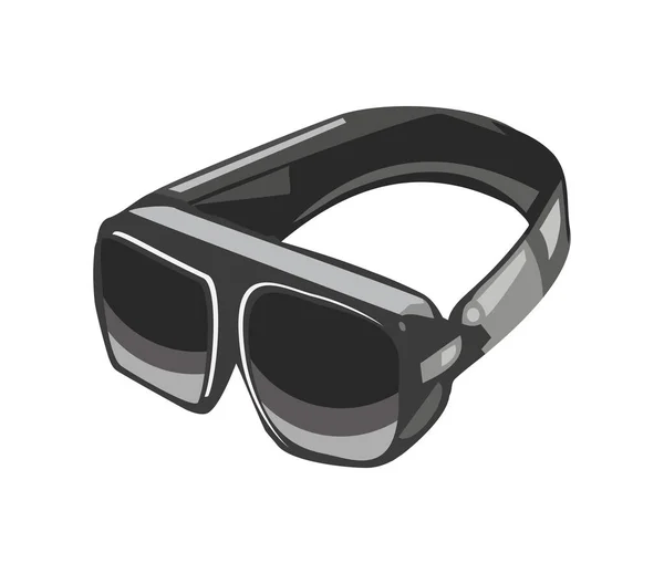 Moderne Brillen Beschermen Het Gezichtsvermogen Futuristisch Design Icoon Geïsoleerd — Stockvector