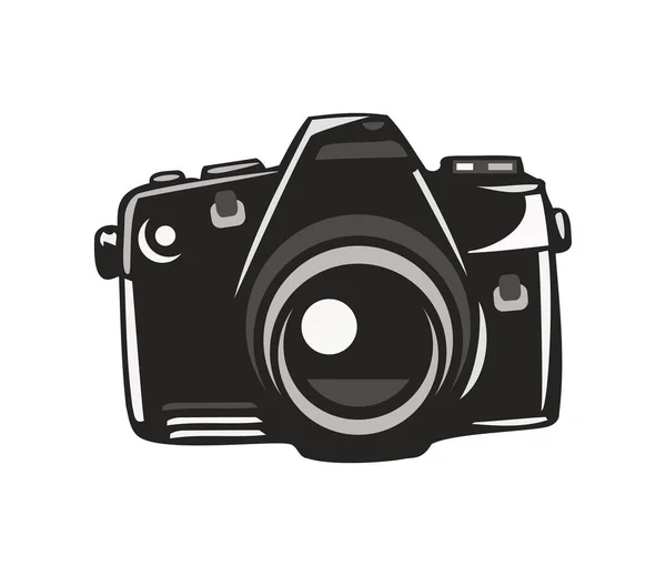 Ícone Flash Câmera Old Fashioned Isolado — Vetor de Stock