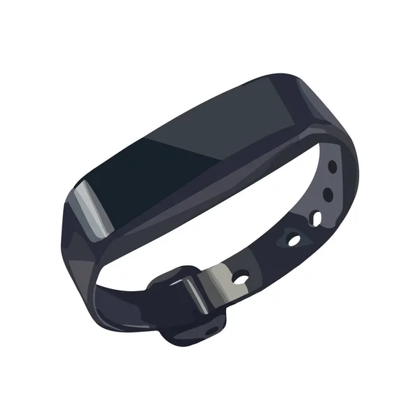 Negro Smartwatch Wearable Tecnología Icono Aislado — Vector de stock