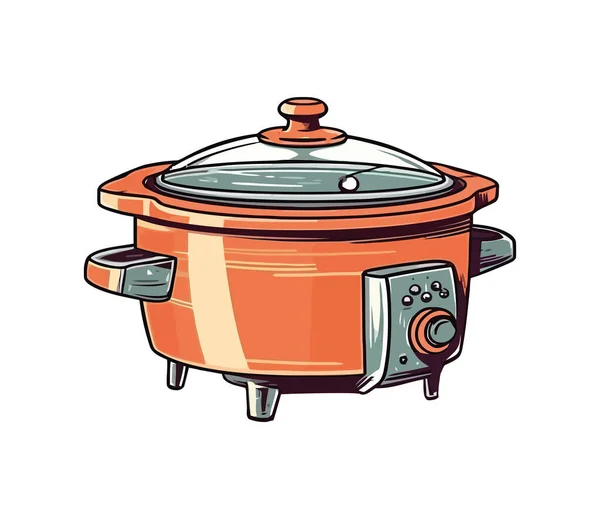 Rice Cooker Appliance Isolated Icon Isolated — Stock Vector