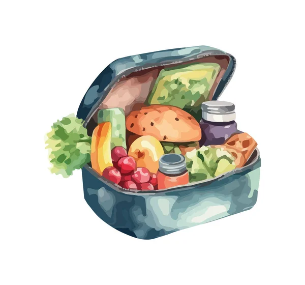 有機的な食事のアイコンが隔離された新鮮な野菜サラダ — ストックベクタ