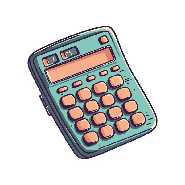 Финансовый Символ Выделенный Белом Значок Калькулятора — стоковый вектор