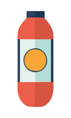 Meyve suyu plastik şişe simgesi izole