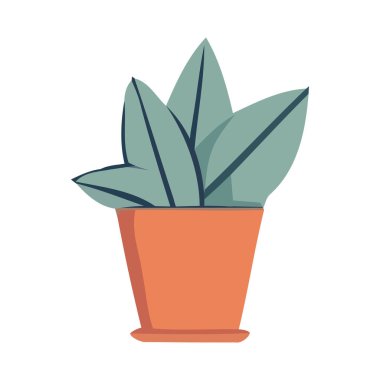 Yeşil saksı bitkisi organik büyüme ikonunu sembolize eder.