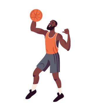 oyuncu basketbol başarısı simgesi için atlama izole edildi