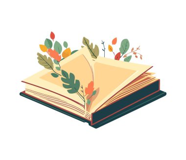 İzole edilmiş bir ders kitabı simgesinden edebiyat öğrenmek