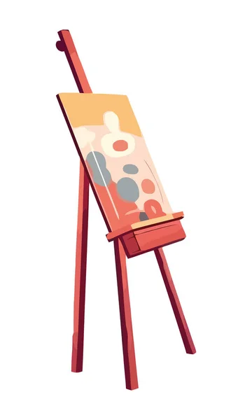 Художня Творчість Дисплеї Пофарбованою Іконою Мольберта Ізольовано — стоковий вектор