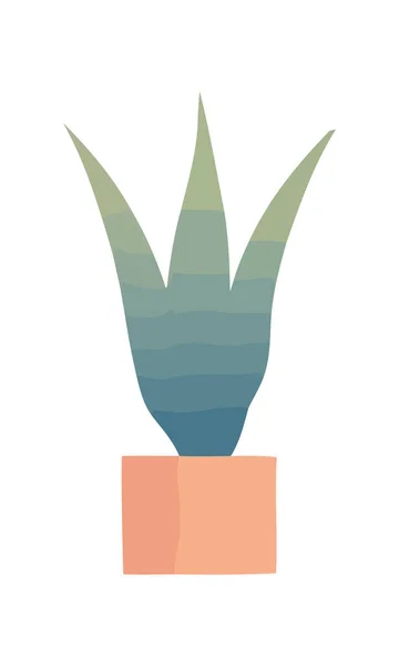 Herbe Fraîche Dans Plante Pot Icône Décoration Isolé — Image vectorielle