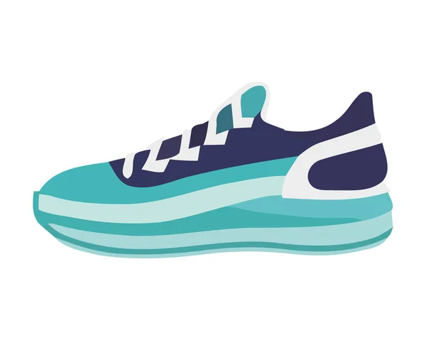 Símbolo Zapato Deportivo Azul Icono Diseño Vectorial Aislado — Vector de stock
