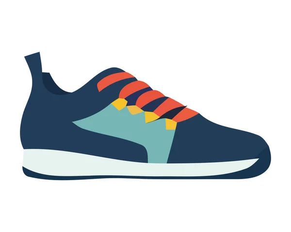 Jogging Bleu Chaussures Sport Icône Isolé — Image vectorielle