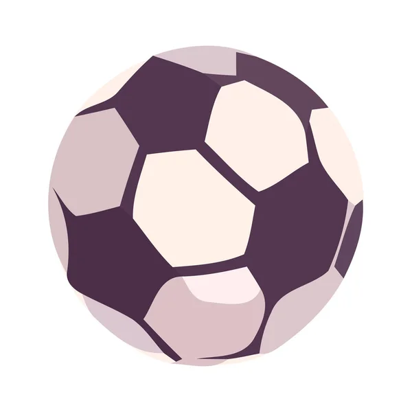 Ballon Football Symbolise Icône Concurrence Isolé — Image vectorielle