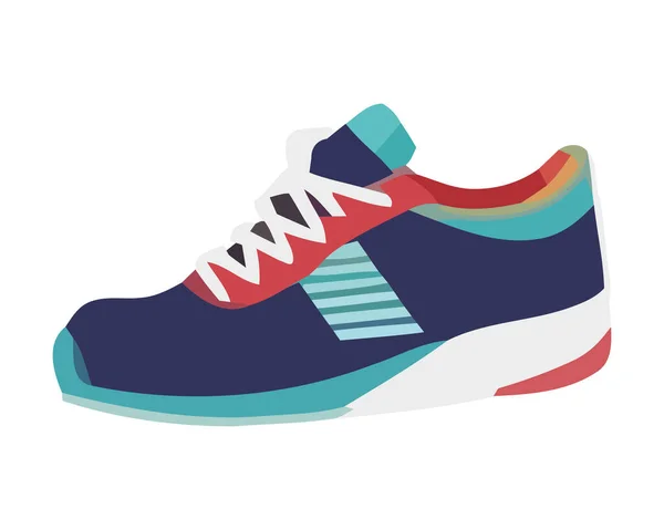 Sapato Esportivo Azul Simboliza Ícone Velocidade Isolado — Vetor de Stock