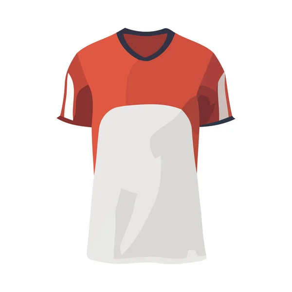 Módní Muži Fotbalové Tričko Bílém Pozadí Ikona Izolované — Stockový vektor