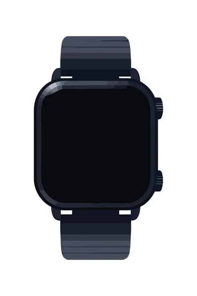 黑色智能手表附件图标隔离设计 — 图库矢量图片