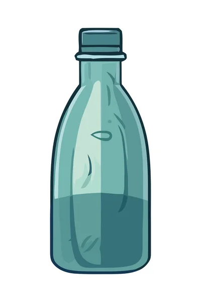 Φρέσκο Ποτό Στο Εικονίδιο Μπουκάλι Απομονωμένο — Διανυσματικό Αρχείο