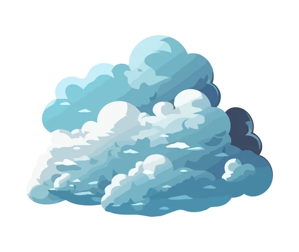 Vector Illustration Soft Clouds Icon Isolated — Stock Vector