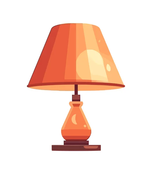 電気ランプは孤立した現代的な優雅さのアイコンを照らす — ストックベクタ