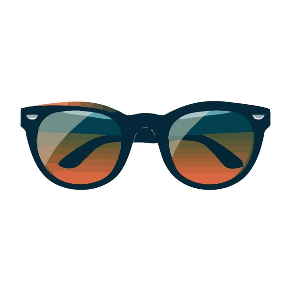 Modische Brille Für Sommerliche Eleganz Und Stilikone Isoliert — Stockvektor