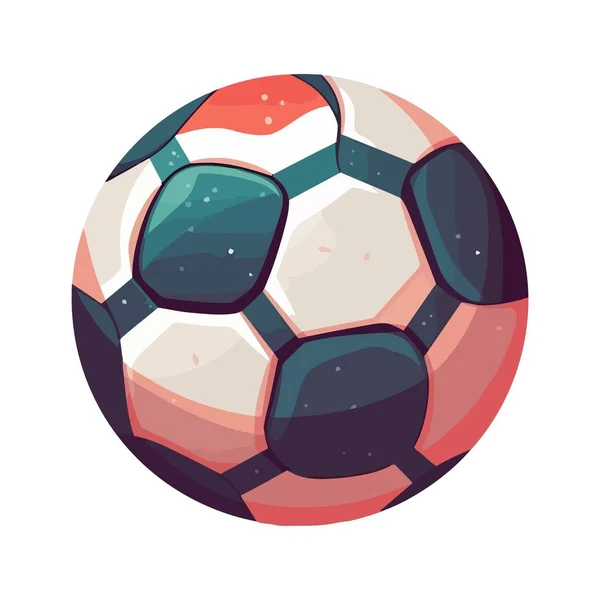 Soccer Ball Symbol White Backdrop Icon Isolated — Stock Vector