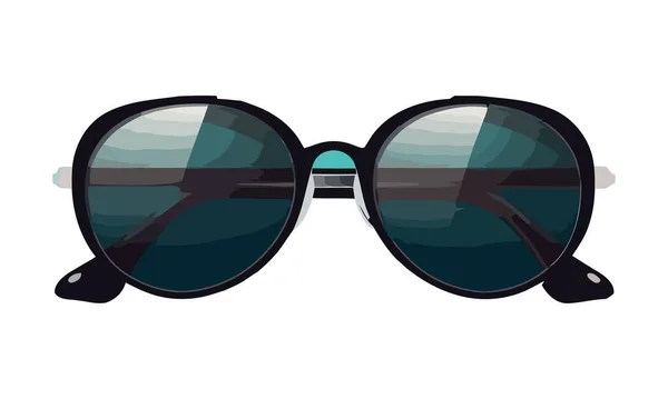 Gafas Sol Moda Fresco Elegancia Icono Aislado — Vector de stock