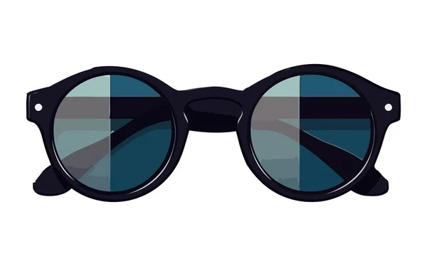 Óculos Sol Modernos Ícone Acessório Pessoal Isolado — Vetor de Stock