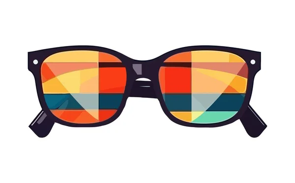 Óculos Sol Elegantes Ícone Moda Moderna Isolado — Vetor de Stock