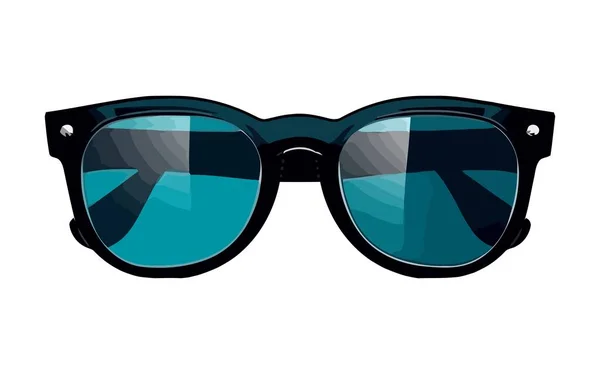 Moldura Óculos Sol Modernos Ícone Elegância Moda Verão Isolado — Vetor de Stock
