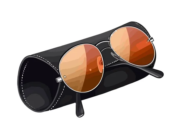 Gafas Sol Moda Elegancia Icono Aislado — Vector de stock