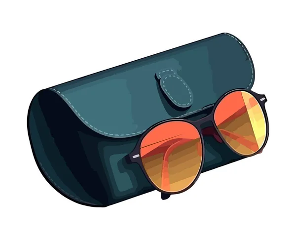 Icono Vector Gafas Sol Diseño Accesorios Moda Moderna Aislado — Vector de stock