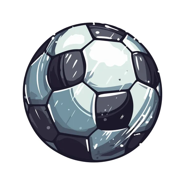 Bola Futebol Simboliza Divertida Competição Ícone Sucesso Isolado — Vetor de Stock