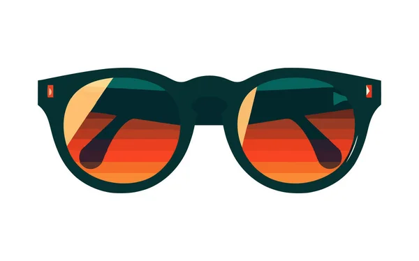 Modne Okulary Letniej Ikony Ochrony Przeciwsłonecznej Izolowane — Wektor stockowy