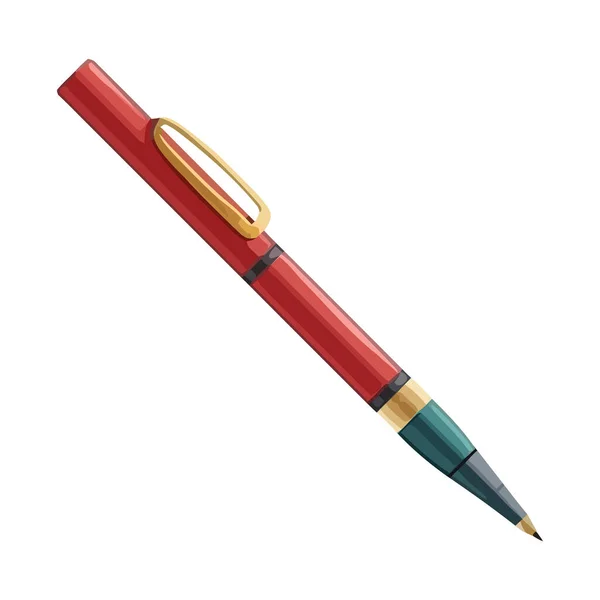 Kugelschreiber Versorgung Auf Weißem Hintergrund Symbol Isoliert — Stockvektor