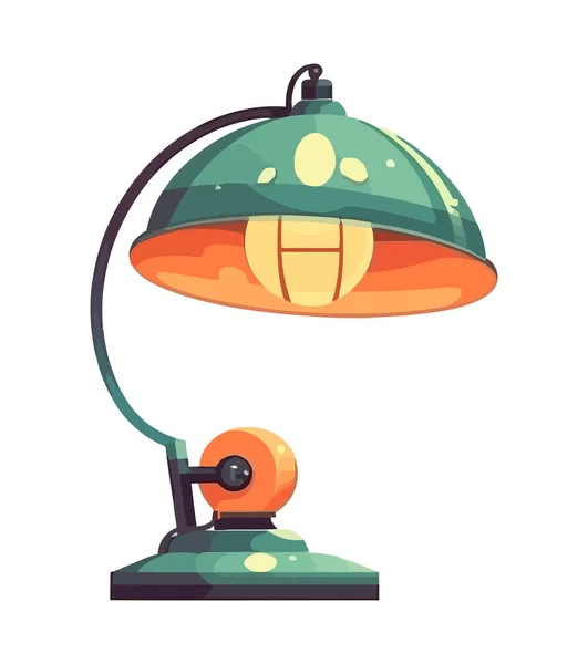 Vector Lámpara Dibujos Animados Decoración Luz Icono Aislado — Vector de stock