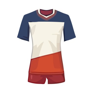 İzole edilmiş arkaplan simgesinde mavi futbol tişörtü