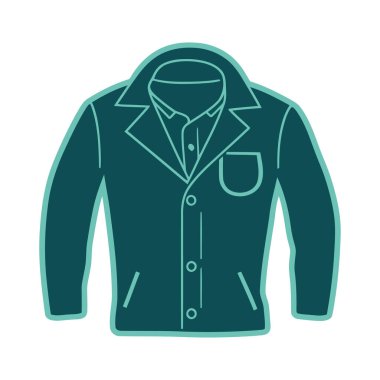 Modern erkek giyimi ikonu izole edildi