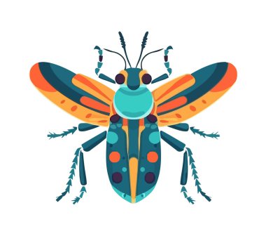 Goliath böceği renkli simge izole edildi