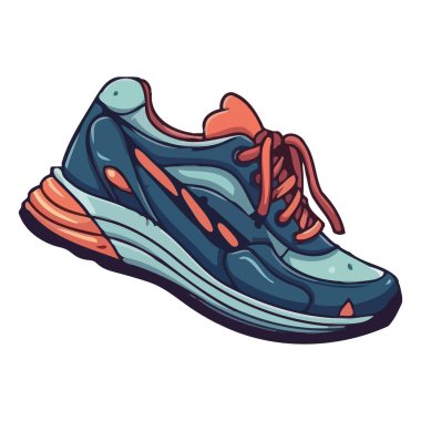 Atletizm etkinlikleri için spor ayakkabı vektörü izole edildi