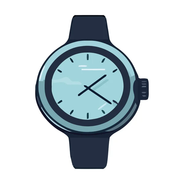 エレガントな腕時計のアイコン上の近代的なカウントダウン孤立 — ストックベクタ