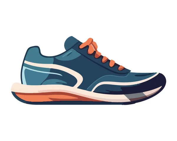 Sepatu Olahraga Dengan Simbol Tali Sepatu Terisolasi - Stok Vektor