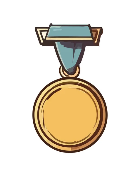 Médaille Triomphe Compétition Sportive Icône Isolé — Image vectorielle