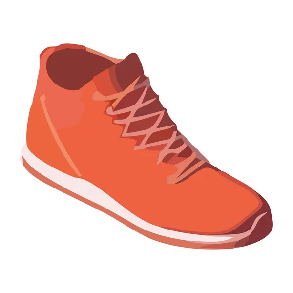 Ayakkabı Bağcığı Sembollü Spor Ayakkabı Tasarımı Izole Edilmiş — Stok Vektör