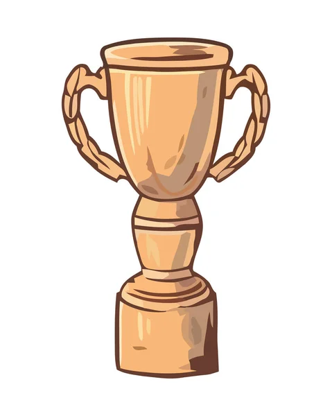 Золотий Трофей Успіх Спортивному Змаганні Ізольований — стоковий вектор