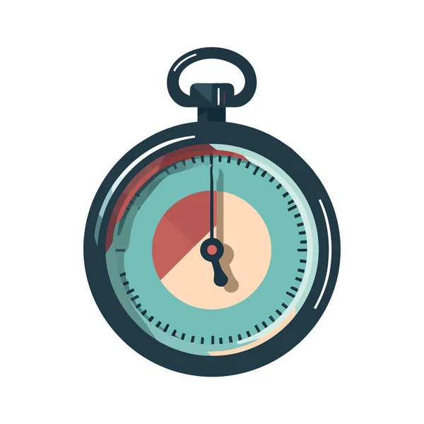 Time Symbolized Antique Clock Simplicity Icon Isolated — Stock Vector