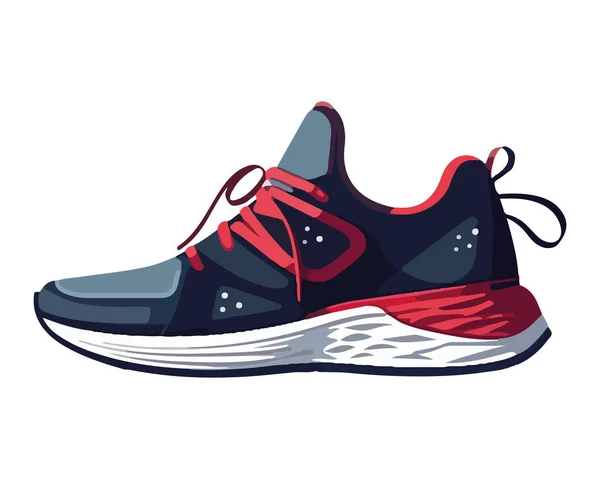 Ayakkabı Bağcığı Sembolü Izole Edilmiş Modern Spor Ayakkabı Tasarımı — Stok Vektör