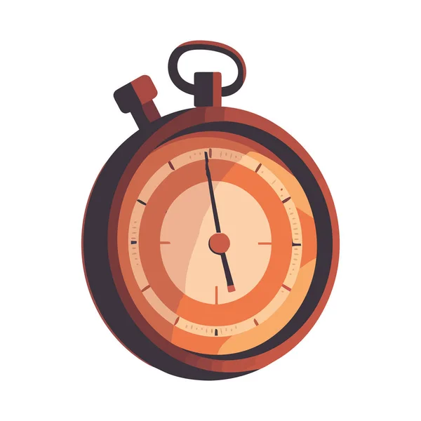 Time Symbolized Antique Stopwatch Icon Isolated — Stock Vector