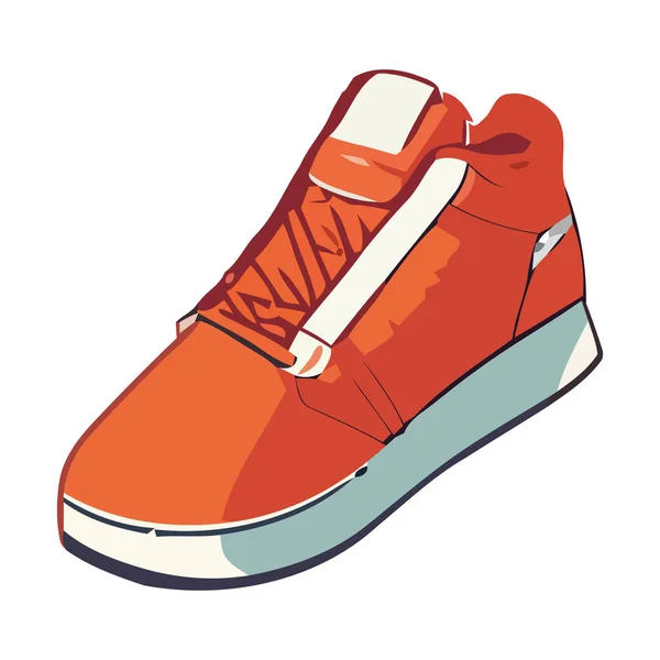 Modern Sports Shoe Design Men Icon Isolated — Stock Vector