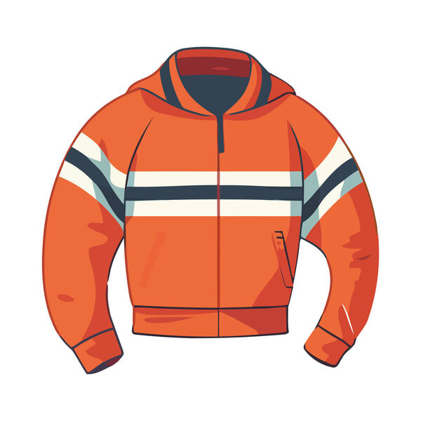 Men sport jacket, striped design, warm wool icon isolated