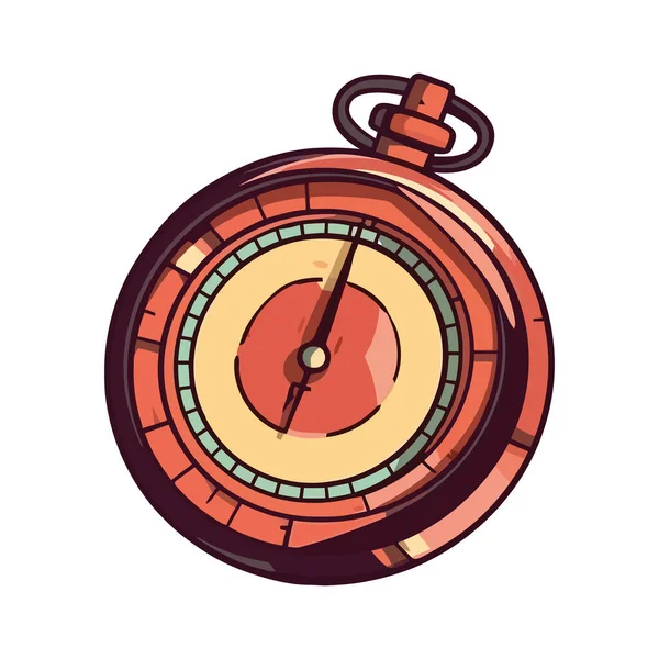 Antike Uhr Ikone Isoliertes Design — Stockvektor
